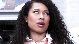 Ebony Skyla Sun Rides Juan Largo's Dick in Office