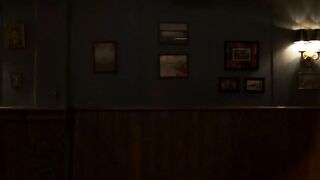 Derrick P Gets Fucked by Honey FoXXX in Deserted Club Private Room after Cops Chase