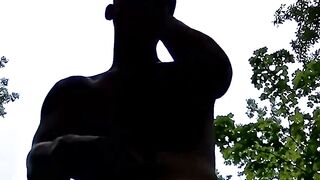 Black Amateur Thug Sucks Dick and Takes Anal Outdoors
