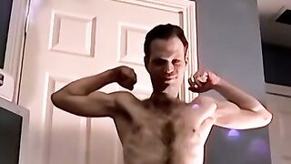 John's Hairy Solo Cock Masturbation