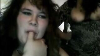 Amateur Mom and Stepdaughter Webcam Masturbation Session