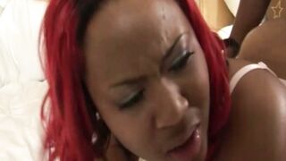 Curvy Redhead BBW in Pink Lingerie Gets BBC Pounding