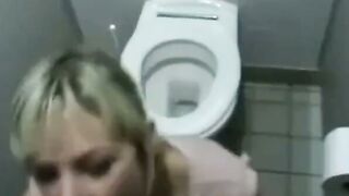 German Wife's Public Bathroom Gang Bang at a Party