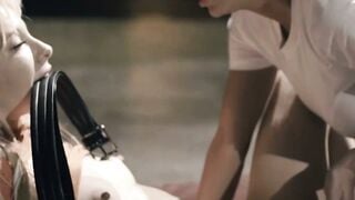 Hot Blonde MILF and Brunette Teen Submit to Police Domination