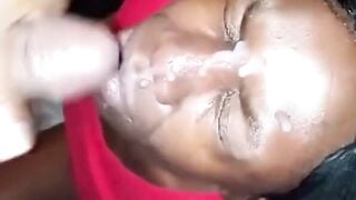 Queen's Salty Black Amateur Blowjob and Facial