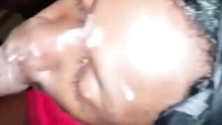 Queen's Salty Black Amateur Blowjob and Facial