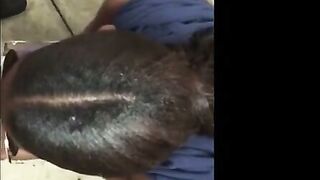 Public Blowjob on Black Tits