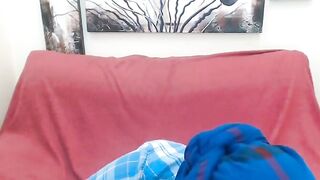 Blue Hijab Beauty from Turkey in Yoga Spandex