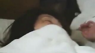 Amateur Japanese Girl Fisted in Bed with Gaping Loose Pussy
