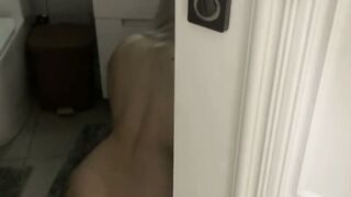 Blonde Cam Girl Plays With Dildo In The Bathroom