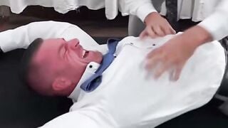 Tatted Vinni jerks off during Dan Edwards' worship