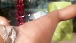 Ebony Squirting Beauty Gushes on Webcam Hoe 2