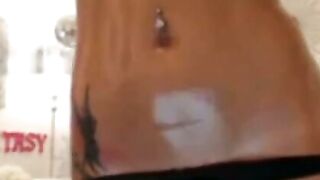 Russian Brunette With Big Boobs Oils Her Body