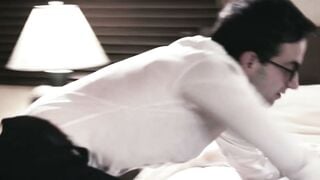 Slim teens stepsis felt bad for innocent stepbro and let him smash