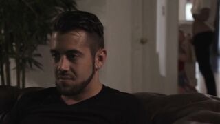 Tranny Crystal Thayer covered in cum after hardcore pounding