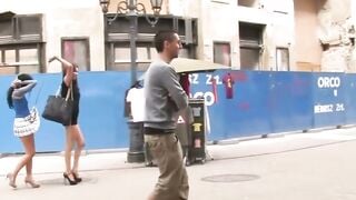 Hot Brunette Gabor and Princess Donna Dolore Share Public Street Bondage and Bar Sex