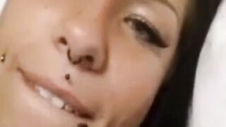 German Babe Ceetzie Teases with Massive Natural Tits and Chest Tattoo