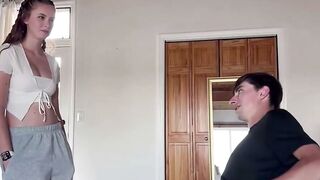 Abigail Mac Persuaded to Perform Hooters Blowjob