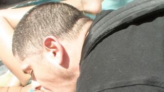 Poolside Blowjob Turns Hardcore