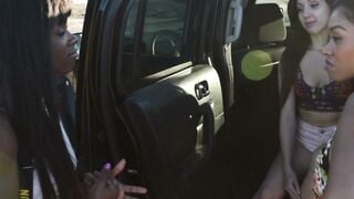 Sunset SUV Lesbian Threesome with Jenna Sativa, Yasmine De Leon & Ana Foxxx