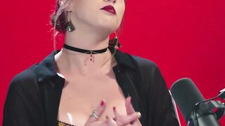 Octavia Red's Curvy Blonde Solo Striptease and Masturbation