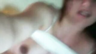 Pregnant Girl Shows Off Big Nipples on Webcam