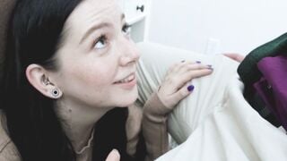 Bored tiny teen Lily Thot fucked and sprayed with cum