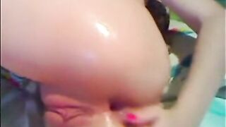 Cristin's Sensual Anal Dildo Webcam Solo