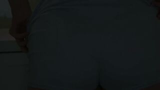 Busty Redhead Stepdaughter Bess Breast Serves Stepdad Peter POV Blowjob