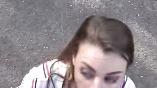 Outside Agent Josephine Jackson exposes her huge titties and fucks 14