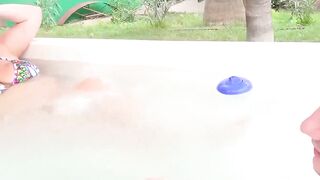 Busty MILF Teases And Plays In Hot Tub With Sam Bourne