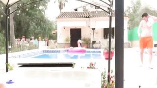 Busty MILF Teases And Plays In Hot Tub With Sam Bourne
