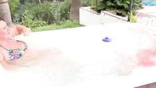 Busty MILF Teases And Plays In Hot Tub With Sam Bourne