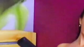 Busty Amateur Squirter Plays with Toy on Webcam