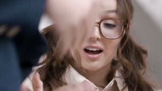 Leana Lovings Takes Two Shemale Cocks in a Threesome