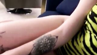 Small Gothic Teen Gives POV Blowjob and Swallows Cum