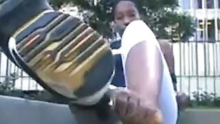 Black Caribbean Shows Off Her Big Feet