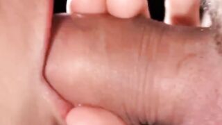 Close-Up: Beach Babe Milking a Cock in Passionate Amateur Blowjob