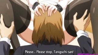Busty Anime Office Worker Gets Hard Doggystyle Fuck