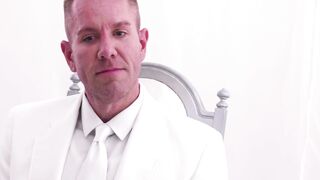 Zac Steele Deepthroats Glass Dildo While Lucas Jake Jerks His Cock