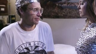 Busty alien Cherie Devile double anal fists and assfucks guy