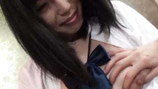 Kaede Kyomoto Big Tits Schoolgirl Sucks Cock POV