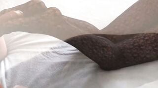 POV: Busty MILF Eva in Pantyhose Delivers Footjob and Handjob