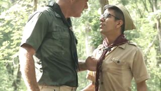 Uniformed Patrol Officer Fucks Hairy Twink Milo Miles