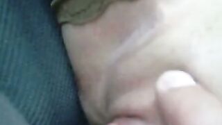 Woman in White Top Reaches for Cock in Car