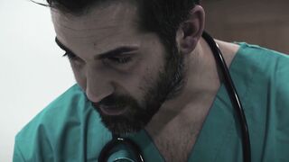 Blonde Patient with Nose Ring Gets Examined by Doctor in Green Scrubs