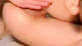 Blonde Woman Bends Over Showing Bare Ass and Thighs