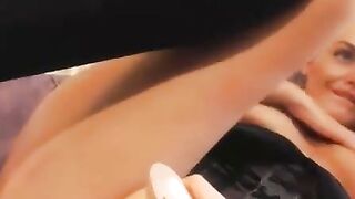 Brunette in Black Lingerie Gets a Deep Throat Blowjob