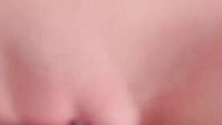 Blonde Woman's Bare Chest and Intense Blowjob Close-Up