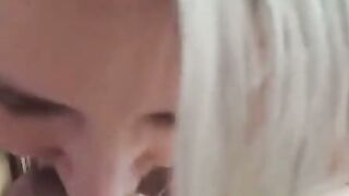 Russian 18-Year-Old Amateur Sucks Cock Deepthroat at Home